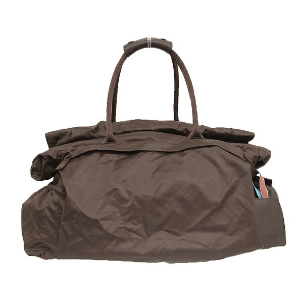 PLEATS PLEASE ISSEY MIYAKE プリーツプリーズ 変形 バッグ PP04-AG632 ネームタグ ポリエステル ナイロン 牛革 変形 2WAY ボストン ハンドバッグ ブラウン IG00545 【中古】