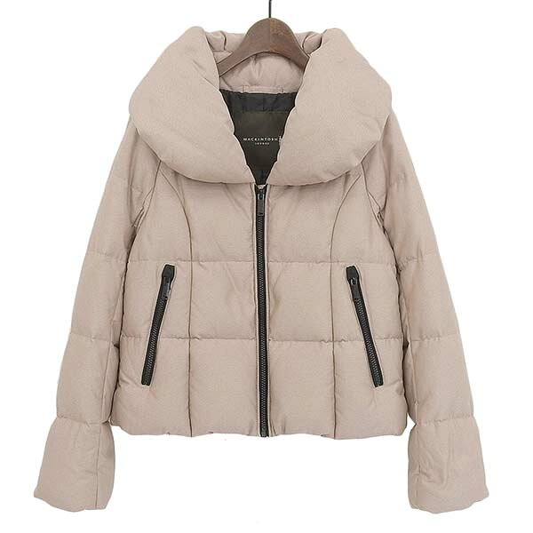 Rakuten - 美品 MACKINTOSH マッキントッシュ G5F05-262-14 サイズ38 ポリエステル フレンチホワイトダックダウン ショールカラー ダウンジャケット レディース ピンクベージュ YB0005 【中古】