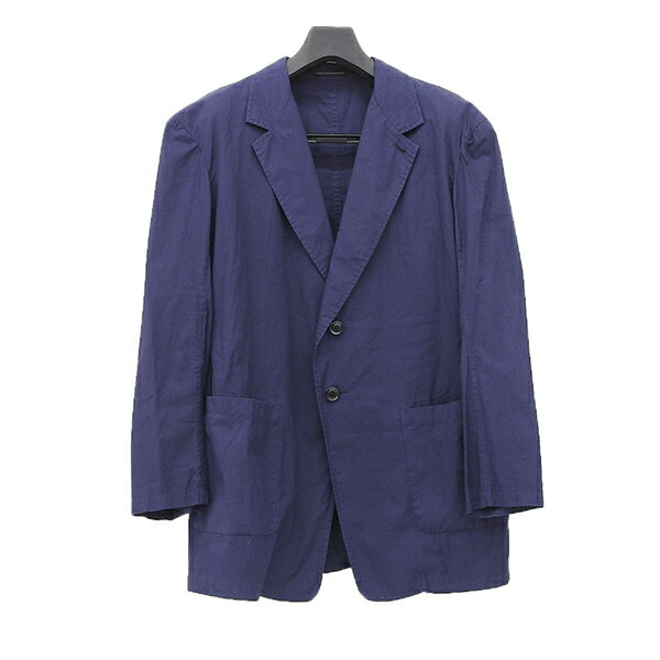 Tailored Jacket - 美品 Y's ワイズ YH-J09-004 サイズ2 コットン テーラード ジャケット メンズ ネイビー YB0015 【中古】