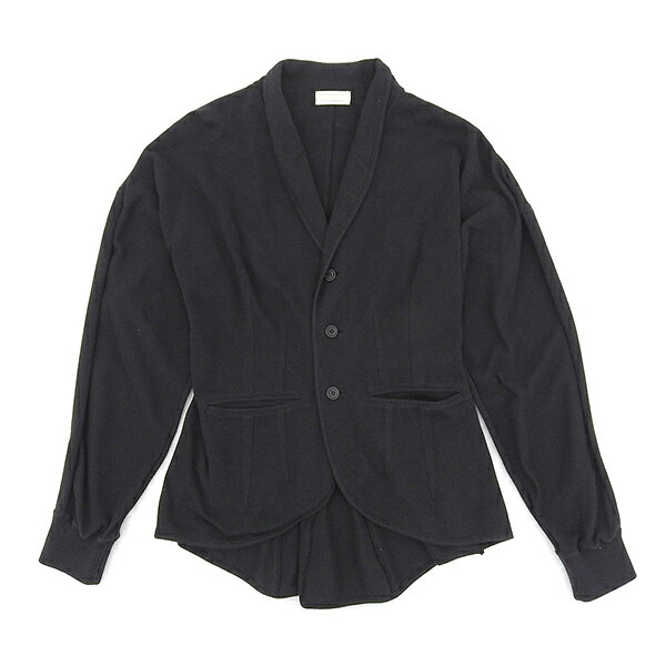 乐天商城 - YOHJI YAMAMOTO ヨウジ ヤマモト THE GINZA STORY コットン 美シルエット ジャケット レディース ブラック YB0039 【中古】
