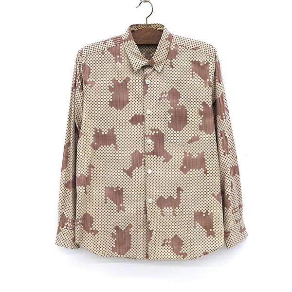 Rakuten - COMMEdesGARCONS HOMME コムデギャルソンオム AD2003 HK-B035 サイズL コットン 総柄 長袖 シャツ メンズ マルチカラー YB0054 【中古】