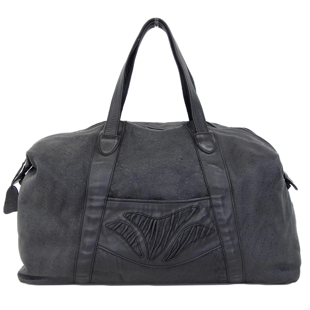 IBIZA イビザ レザー×総柄 リバーシブル ボストンバッグ 243980 【中古】