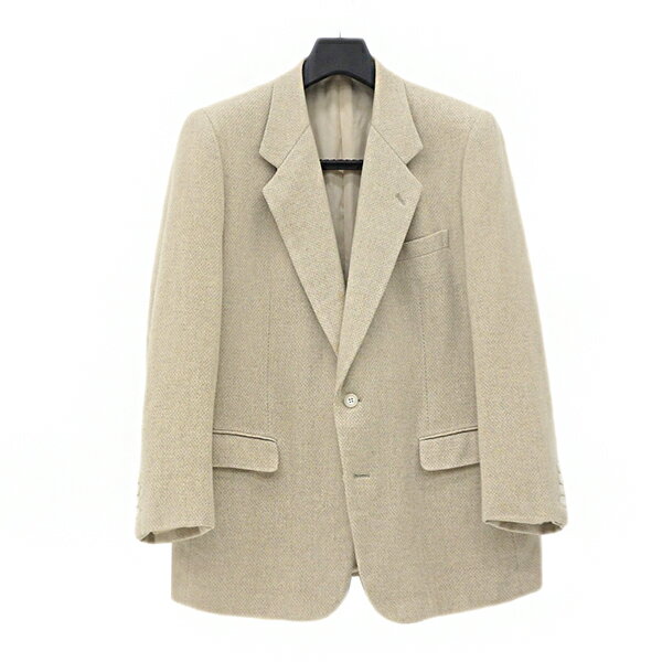 Rakuten - Christian Dior クリスチャンディオール レトロ サイズ AB-7 カシミヤ 二つボタン テーラード ジャケット メンズ クリーム YB0076 【中古】