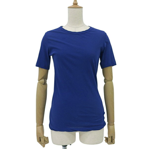 Rakuten - YOHJI YAMAMOTO ヨウジ ヤマモト FZ-T02-070 サイズ2 コットン 薄手 半袖 Tシャツ レディース ブルー YB0150 【中古】