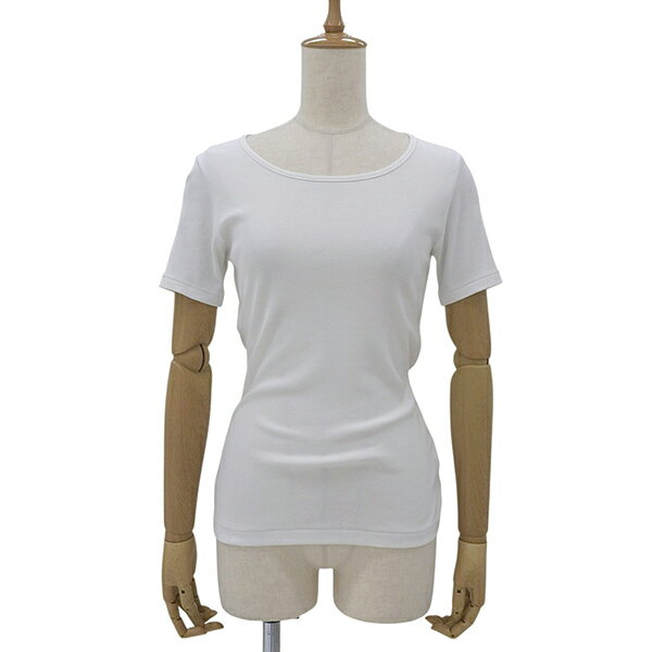 Rakuten - YOHJI YAMAMOTO ヨウジ ヤマモト FA-T72-060 サイズ2 コットン ストレッチ 半袖 Tシャツ レディース ホワイト YB0152 【中古】