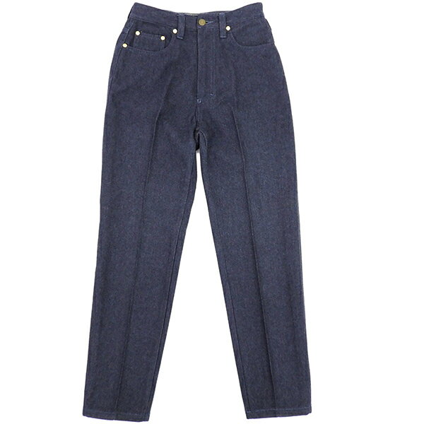 VERSACE JEANS COUTURE ヴェルサーチ ジーンズ クチュール サイズ29/43 ウール昆 カジュアルライン テーパード パンツ ボトムス レディース インディゴブルー YB0197 