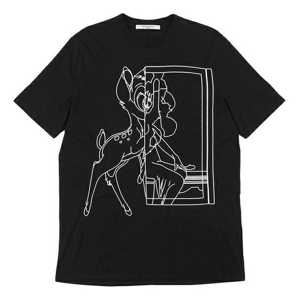 Rakuten - GIVENCHY ジバンシイ 2017年春コレクション サイズS コットン バンビ ディズニー 半袖 Tシャツ トップス レディース ブラック YB0204 【中古】