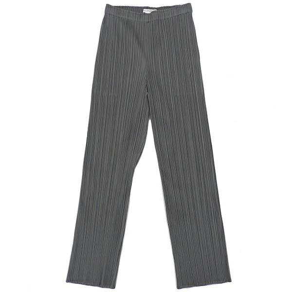 Rakuten - PLEATS PLEASE ISSEY MIYAKE プリーツプリーズ イッセイ ミヤケ PP55-JF111 サイズ0 ポリエステル ストレート パンツ ボトムス レディース グレー ECO0016 【中古】