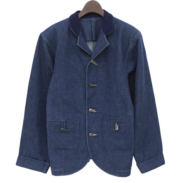 乐天商城 - Ys Yohji Yamamoto ワイズ ヨウジヤマモト 80s 初期タグ デニム トグルボタン 長袖 ジャケット レディース ブルー ECO0037 【中古】