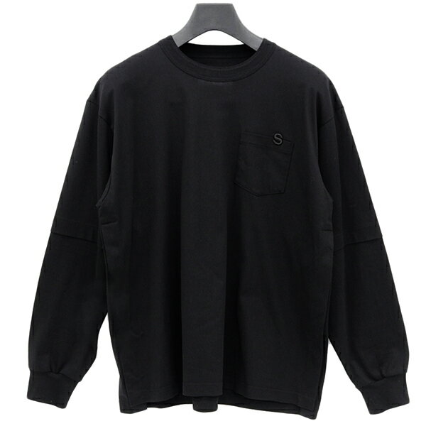 Rakuten - 美品 sacai サカイ SCM-086 サイズ2 コットン オーバーサイズ 長袖 カットソー トレーナー メンズ ブラック ECO0041 【中古】