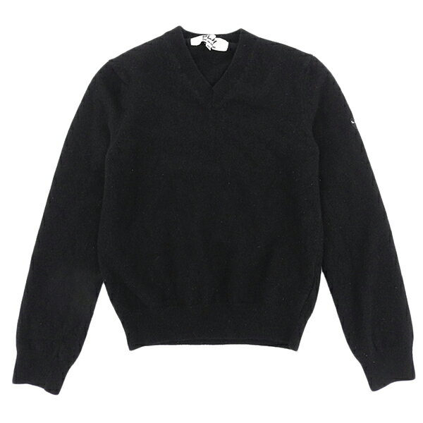 乐天商城 - COMME des GARCONS PLAY コムデギャルソン プレイ AZ-N043 AD2014 サイズM ウール ハート 長袖 ニット セーター レディース ブラック ECO0042 【中古】