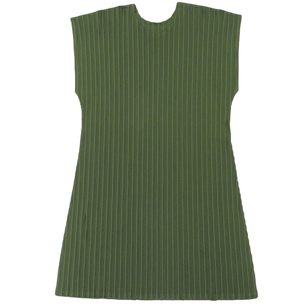 Rakuten - 美品 PLEATS PLEASE プリーツプリーズ PP43-FT331 サイズ3 ポリエステル プリーツ ノースリーブ ワンピース レディース グリーン ECO0067 【中古】