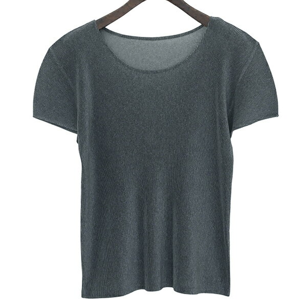 Rakuten - 美品 ISSEY MIYAKE PLEATS PLEASE イッセイミヤケ プリーツプリーズ PP55FK104 サイズ3 プリーツ 半袖 カットソー レディース グレー ECO0104 【中古】