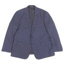 ◆美品◆ ジョルジオ アルマーニ ARMANI 2017年 シングル ジャケット チェック柄 SOFT 高級 メンズ ウール ネイビー size58 [256901] 【中古】