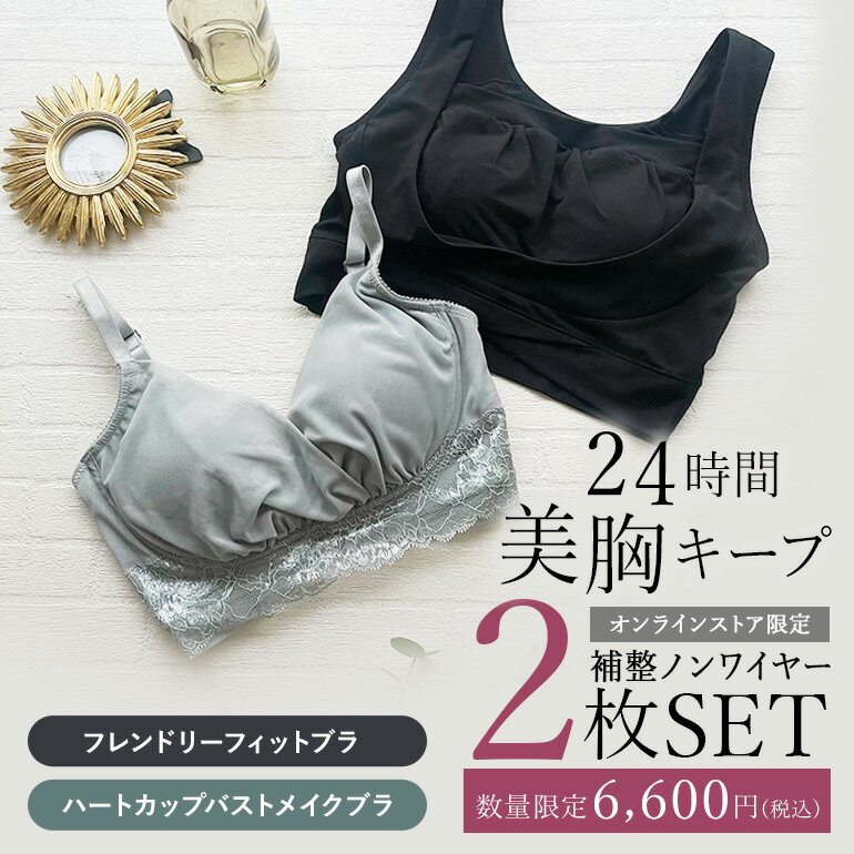 【数量限定】【特別価格】ブラデリス 24hオールタイムセット【2枚SET】 ノンワイヤー ナイトブラ BRADELIS NEWYORK SALE ケアセット ナイトブラ 昼夜兼用 快適ブラ 寄せ上げ バストアップ 綿混 接触冷感 吸水