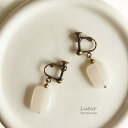 Lueur リュール ピンク アベンチュリン イヤリング ハンドメイド 作家 M56 アクセサリー made in japan レディースファッション 大人 ナチュラル 大人コーデ きれいめ シンプル カジュアル 天然石 四角柱 一粒 大粒 ジュエリー 30代 40代 50代 60代 大きい フェミニン