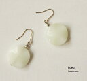 Lueur リュール ニュージェイド ピアス Lueur リュール ハンドメイド作家 M22 ハンドメイド アクセサリー made in japan レデースファッション 大人 ナチュラル 大人コーデ きれいめ シンプル カジュアル 天然石 丸 一粒 ジュエリー 30代 40代 50代 60代 大人の フェミニン