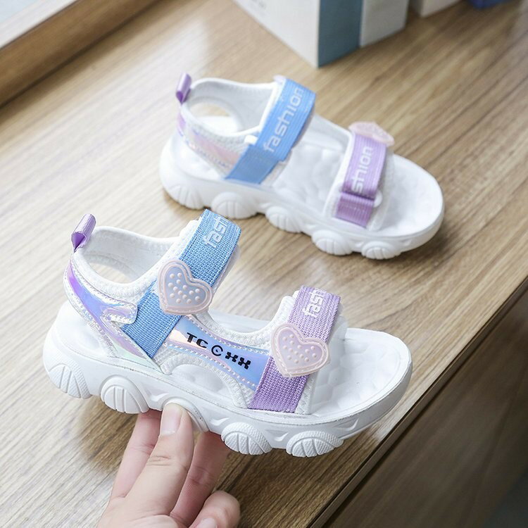 キッズ スポーツサンダル 女の子 軽量 かわいい 海 プール マジックテープ 快適 柔らかい スポサン ジュニア サンダル ビーチサンダル 16 17 18 19 20 21.5 子供 サンダル 子供靴 アウトドア スポサン おしゃれ ガールズ ピンク ホワイト