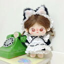 メイド服 10cm 20cm ぬいぐるみ服 猫耳 人形の服 人形ベビー服 綿人形の服 3点セット ヘッドバンド+ドレス+エプロン ぬいぐるみ 用 着せ替え 綿人形の服 ワンピース プリンセス衣装 ミニ洋服 コスチューム かわいい