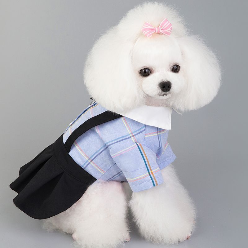犬服 ドッグウェア ペット服 ペアルック カップル制服 イエロー ブルー ワンピース 洋服 制服 ドレス おしゃれ 可愛い かっこいい 女の子 男の子 犬の服 小型犬 中型犬 大型犬 散歩 お出かけ 記念撮影 お揃い 春服 夏服 秋服