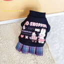 ドッグウェア 犬服 犬用ウェア 黒 白 ペットウェア スカート ワンピース ドレス チェック柄 春 秋用 秋 可愛い おしゃれ お散歩 イヌ用 DOG わんちゃん用 2色 裏起毛 防寒 暖かい 保暖 小型犬用 中型犬用