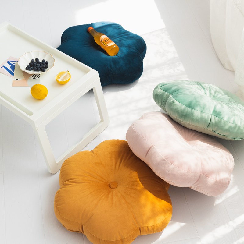 クッション 円形 丸型 フラワー おしゃれ フラワークッション 座布団 お花 花型 床 座る フロアクッション 丸い ラウンド ラウンドクッション 座布団 一人暮らし 女子 部屋 インテリア 雑貨 北欧 分厚い