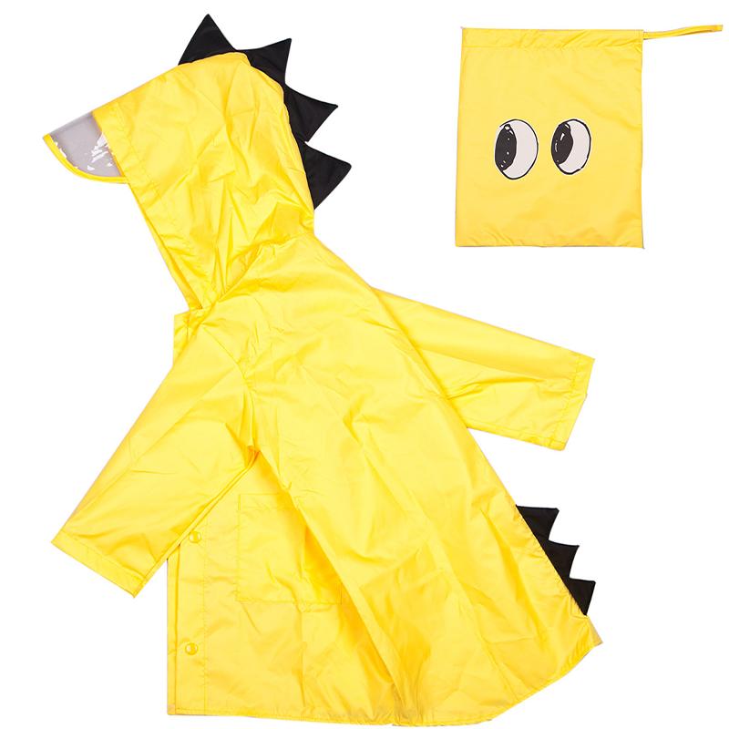 レインコートレインウェア ポータブル キッズ 恐竜柄 フード付き ポンチョ タイプジュニア おしゃれ 男の子 女の子 かわいい 子供 携帯バッグ付き アウトドア