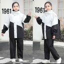 レインスーツ キッズ レインコート ランドセル対応 防水 上下セット レインウェア 女の子 男の子 キッズ 子供用 ジュニア レインパーカー カッパ 雨具 学生...
