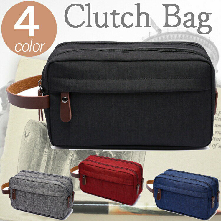 セカンドバッグ ダブルファスナー メンズ ビジネスバッグ クラッチバッグ バッグ 鞄 コンパクト 大容量..