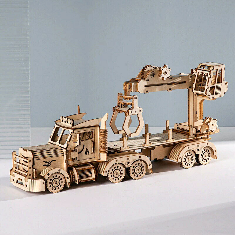 3D 木製 パズル 工事車両 組み立て キット 工作 知育玩具 子供 小学生 男の子 はめ込み式 ギフト プレゼント クリスマス 誕生日 入園祝い 誕生日プレゼント おしゃれ