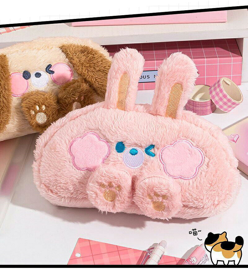 兎柄 ペンケース ウサギ 筆箱 ぬいぐるみ ペンポーチ 文具収納ポーチ もふもふ ぬいぐるみペンケース 文房具収納袋 収納ポーチ ぬいぐるみ収納ポーチ 収納袋 ポーチ 化粧ポーチ コスメポーチ ふわふわ 癒し系 brain-a2023-10005902 Rizumu楽天市場店 サンプル画像2