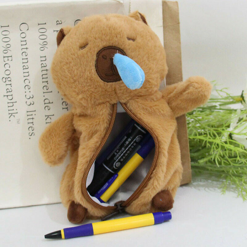 カピバラ型 ペンケース 鼻水ブクカピ 筆箱 ぬいぐるみ ペンポーチ 文具収納ポーチ もふもふ ぬいぐるみペンケース 文房具収納袋 収納ポーチ ぬいぐるみ収納ポーチ 収納袋 ポーチ 化粧ポーチ コスメポーチ ふわふわ 癒し系 brain-a2023-10005881 Rizumu楽天市場店 サンプル画像2