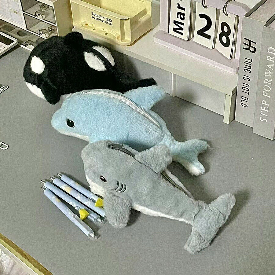 ペンケース シャチ イルカ サメ 筆箱 ぬいぐるみ ペンポーチ 文具収納ポーチ もふもふ ぬいぐるみペンケース 文房具収納袋 収納ポーチ 収納袋 ポーチ 化粧ポーチ コスメポーチ ふわふわ 癒し系 かわいい 海洋動物 逆戟鯨 鯱 海豚 鮫 brain-a2023-10005545 Rizumu楽天市場店 サンプル画像2