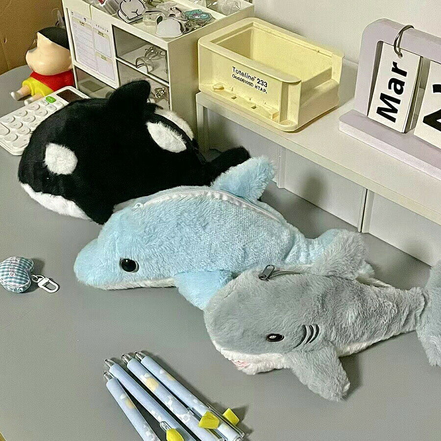 ペンケース シャチ イルカ サメ 筆箱 ぬいぐるみ ペンポーチ 文具収納ポーチ もふもふ ぬいぐるみペンケース 文房具収納袋 収納ポーチ 収納袋 ポーチ 化粧ポーチ コスメポーチ ふわふわ 癒し系 かわいい 海洋動物 逆戟鯨 鯱 海豚 鮫 brain-a2023-10005545 Rizumu楽天市場店 サンプル画像3