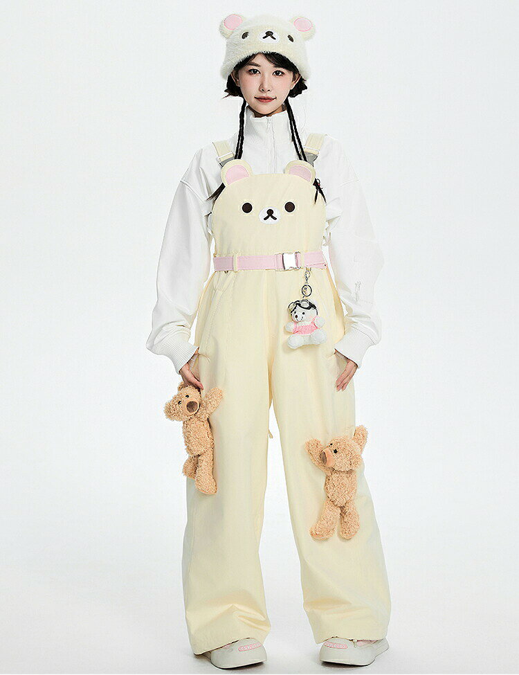 商品説明商品内容ビブパンツ（上着は含めません）詳細情報素材：ポリエステル耐水圧：15000mmH2O透湿度:10000g/m2/24h内側フリース裏起毛、表面ウィンドブレーカー加工縫い目部分のシール加工で、水漏れを防止します女性モデル情報：身長162CM、体重41KG、着用Mサイズ生産国中国注意書き（購入前に必ずご確認ください）※商品写真は、できる限り現品を再現するように画像処理などの補正を行っておりますが、ご利用のモニターや環境により差異が生じます。予めご了承ください。※生地の特性上、多少ニオイがある場合がございますが、日陰干しで数日干していただくか、あるいは数回ご使用していただく間に、 ニオイは気にならなくなります。※上記の数値は、実測によるものです。多少の誤差はご容赦ください。※仕様は予告なく変更される場合があります。（ご使用に差し支えない程度）・色がある場合、モニターの発色の具合によって実際のものと色が異なる場合がある。・ご注文後、10営業日以内に配送手続きをいたします。配送作業完了後、4〜7日程度でのお届けとなります。（商品によって納期が異なりますので、詳細は店舗までお問い合わせください。） ビブパンツ スノボパンツ レディース スキーパンツ サスペンダーパンツ サスペンダー付き ロングパンツ 長ズボン ボトムス スノーボードパンツ スノー ライトイエロー クマのキーホルダー付き 可愛い熊 腰ベルト 背中ウイング装飾 ハート形パッチ ウィンタースポーツ用 雪遊び 雪場 スキー場 撥水 保温 防風 スノーボードウェア スキーウェア スノボウェア スノーウェア"メーカー希望小売価格はメーカーカタログに基づいて掲載しています