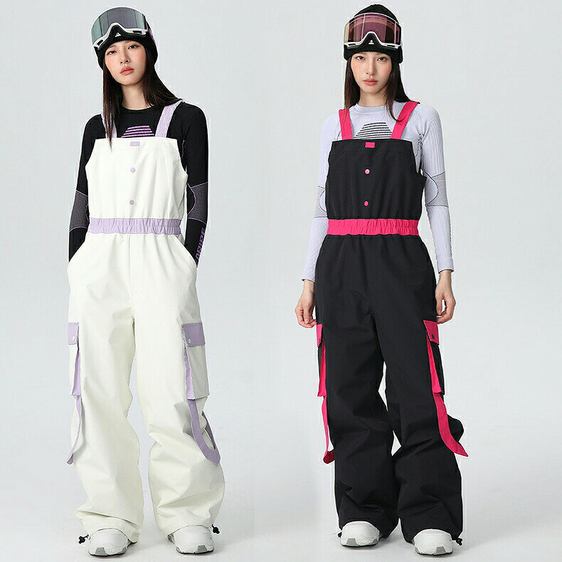 レディース オーバーオール スノボパンツ スキーパンツ サスペンダーパンツ ロングパンツ ビブパンツ 長ズボン ボトムス スノーボードウェア スキーウェア スノボウェア