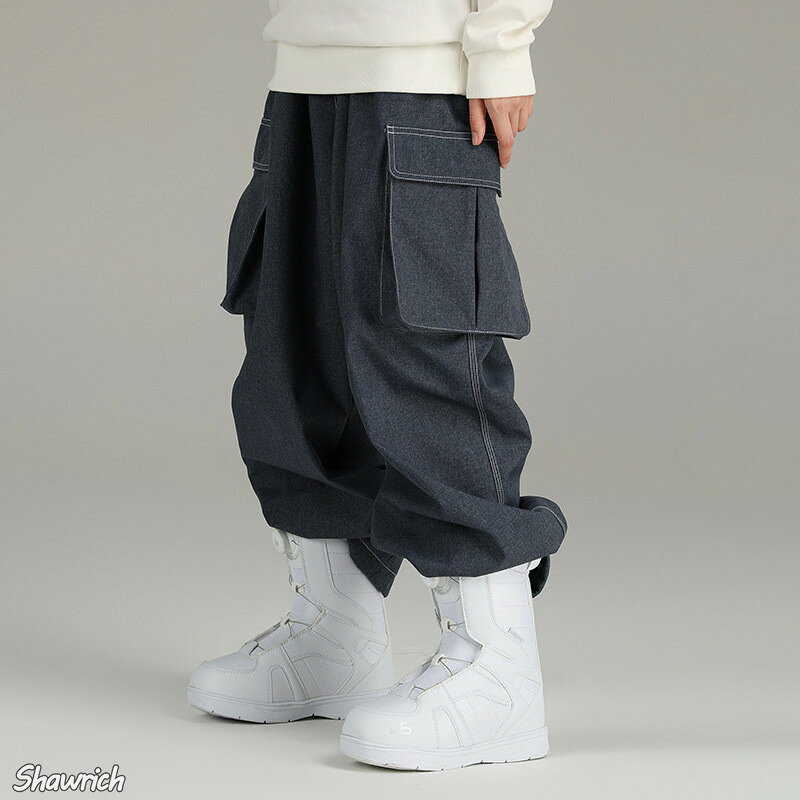 スキー ウェア デニムパンツ ロングパンツ 単品 スノーボードウェア メンズ レディース スノボウェア ボトムス スノボ 防風 防水 保温 防寒 スキー場 雪場 雪遊びウィンタースポーツ 韓国風 男女 耐水度10000mm