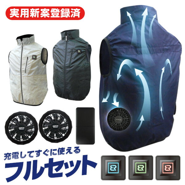 電動ファン付きウエア ブレイン §BR∞空調ベスト §BR∞空調 セット 服 フルセット【 胸スイッチ付き MESH-BN-003 /フルセット フルハーネス対...