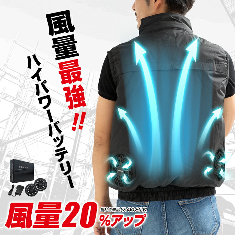 送料無料(一部地域を除く) ブレイン §BR∞空調ベスト セット フルセット MESH-BR-12...