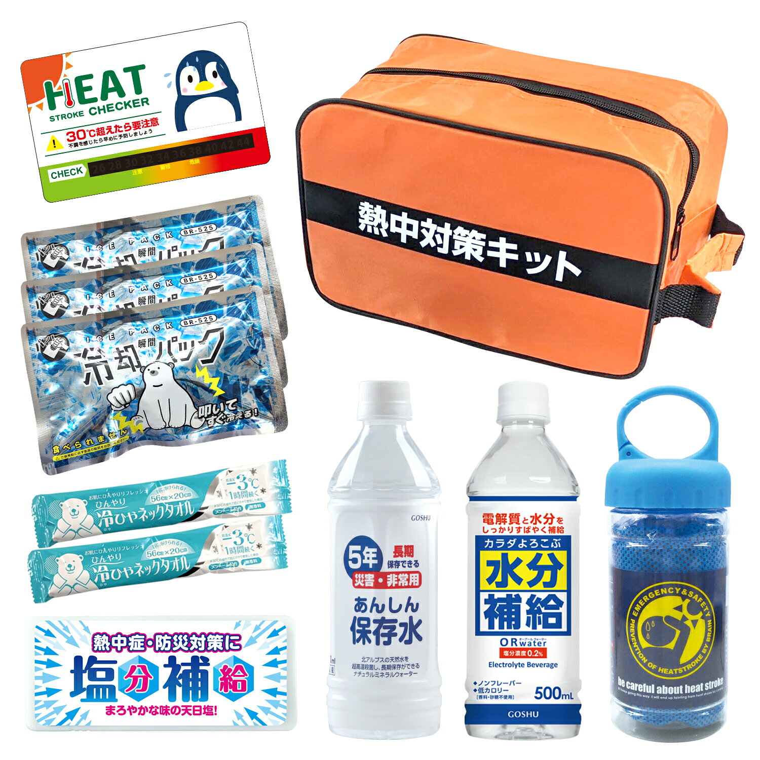 送料無料(一部地域を除く) ブレイン 熱中症対策キット 11...
