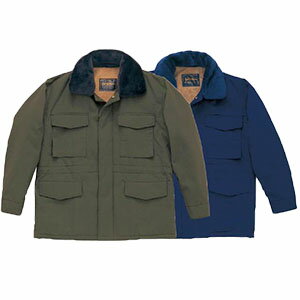 綿100%ユニフォーム【橘被服3012綿カストロコート】冬期の建築・土木・鉄工・溶接等の作業に最適 警備 防寒 作業 警備服 防寒服 作業服 【代引不可】