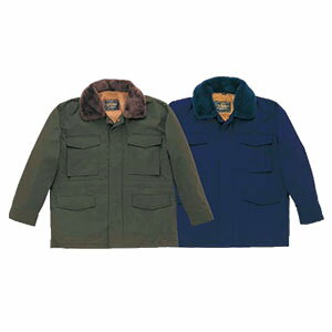 綿100%ユニフォーム【橘被服6000綿カストロコート】冬期の建築・土木・鉄工・溶接等の作業に最適 警備 防寒 作業 警備服 防寒服 作業服 代引不可