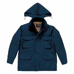 表地帯電防止ユニフォーム【橘被服8700帯電防止カストロコート(フードイン)】警備 防寒 作業 警備服 防寒服 作業服