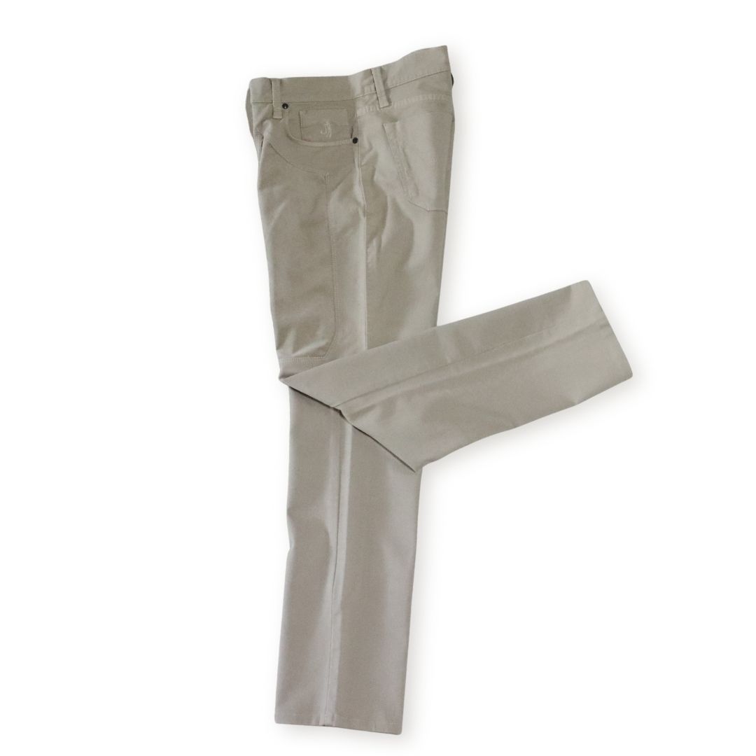 乐天商城 - JECKERSON ジェッカーソン 切替え パッチ ジェッカーパンツ チノパンツ 無地 ベージュ size 33 メンズ イタリア製【中古】【鑑定済み】【送料無料】