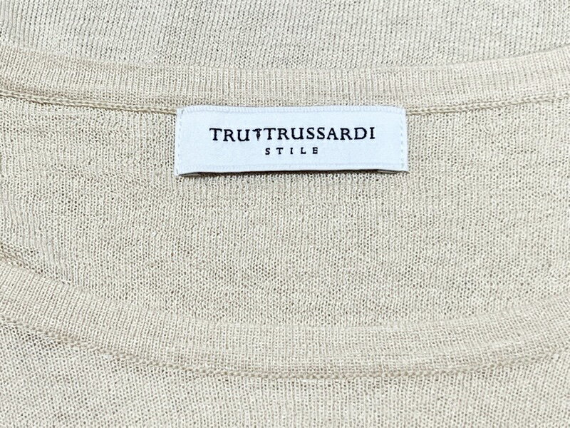 TRU TRUSSARDI STILE �ȥ��롼 �ȥ饵��ǥ� ���ƥ����� ��ͥ� �Ρ����꡼�� �˥å� �ȥåץ� size 40 �١����� ��ǥ���������šۡڴ���Ѥߡۡ�����̵����