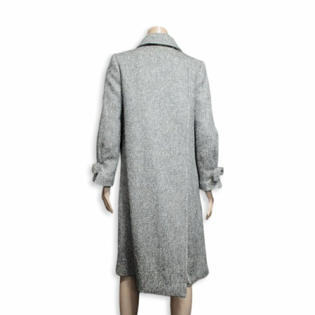 Boutique KOJI ブティックコージ AGNONA モヘア混 リボン袖 ステンカラーコート ロングコート size 7 レディース イタリア製 Aランク【中古】【鑑定済み】【送料無料】 3