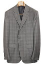 Loro Piana ロロ ピアーナ ヴィスポーク 正規品 グラフチェック柄 シングル 3B ウール スーツ グレー メンズ イタリア製 オーダーメイド【中古】【鑑定済み】【送料無料】