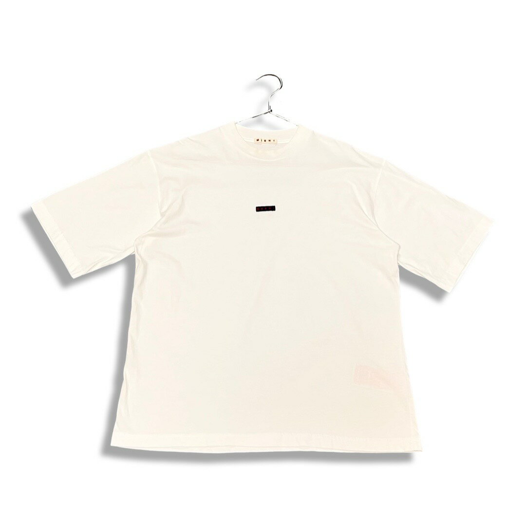 Rakuten - MARNI マルニ クルーネック ロゴ 半袖 コットン Tシャツ size 48 ホワイト メンズ ポルトガル製【中古】【鑑定済み】【送料無料】【中古】【鑑定済み】【送料無料】