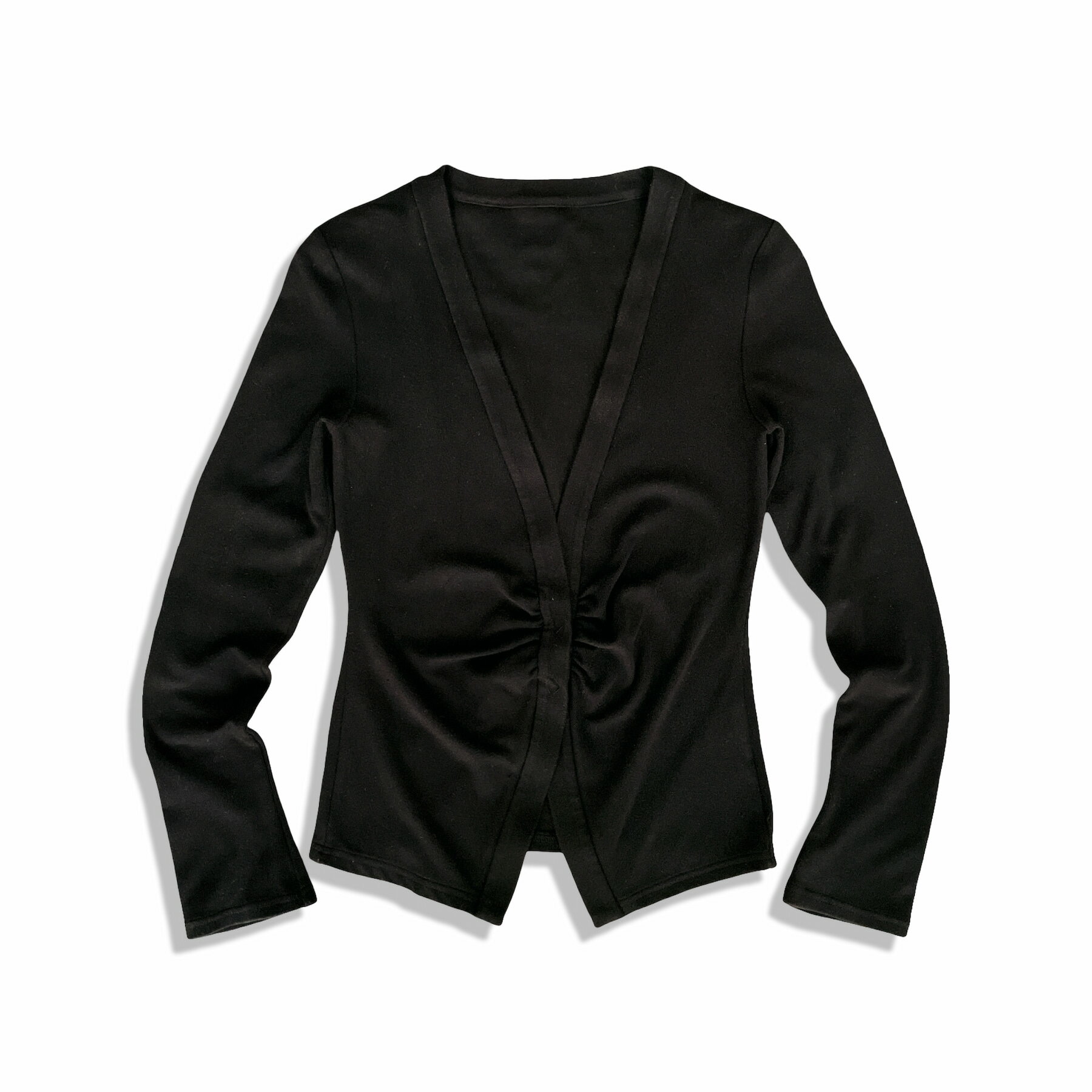 乐天商城 - FOXEY NEW YORK フォクシー ニューヨーク Vネック 長袖 カーディガン size 40 ブラック レディース SAランク【中古】【鑑定済み】