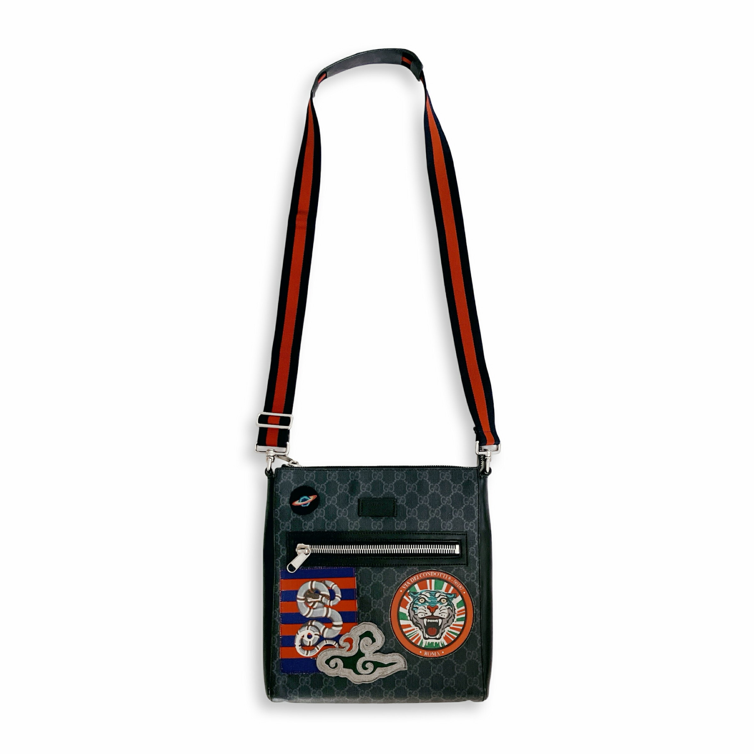 乐天商城 - GUCCI グッチ 474137 PVC×レザー GGスプリーム ショルダーバッグ 【中古】【鑑定済み】